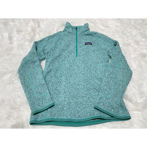 Patagonia Better Sweater 1/4 Quarter Zip Sz M Lite Distilled Green Mint